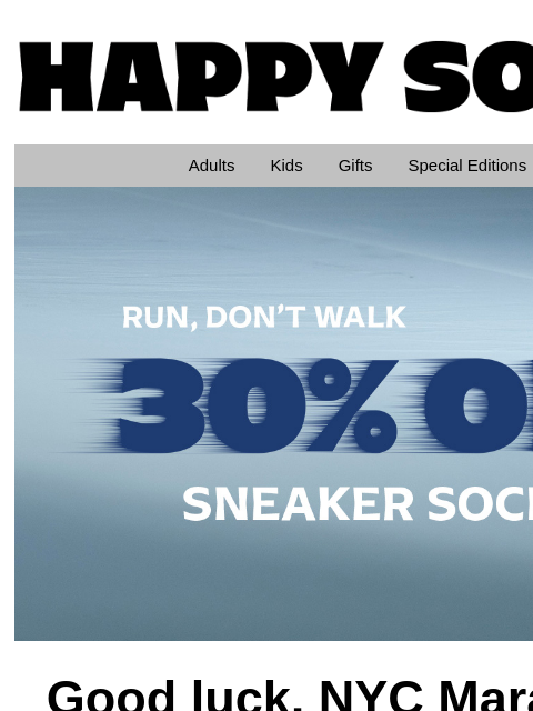 happysocks newsletter: Sneaker Socks 30% Off