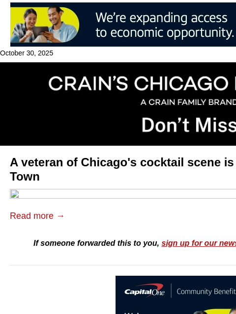 crainalerts newsletter: Buzzy new bagel shops roll into town