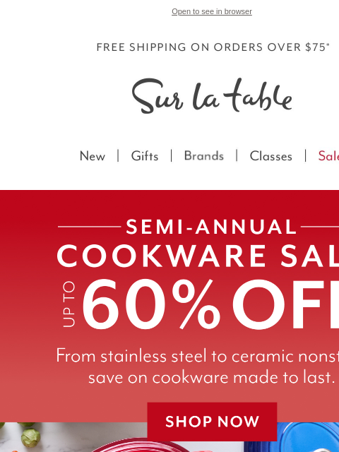 surlatable newsletter: This year's Cookware Sale is bigger than ever!