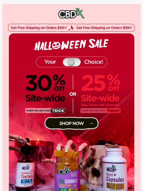 cbdfx newsletter: 🎃 Happy Halloween: Get up to 30% OFF!
