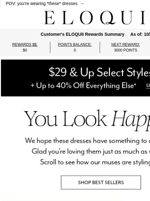 eloquii newsletter: "YOU LOOK HAPPIER"