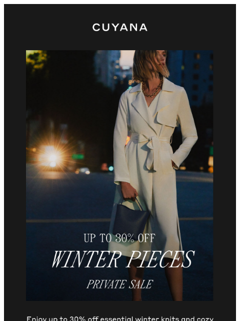 cuyana newsletter: Sale Favorites: Cozy Layers