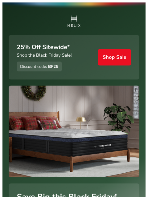 helixsleep newsletter: Black Friday is here!