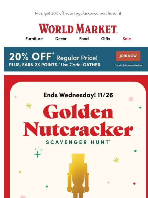 emailworldmarket newsletter: ✨Starts TODAY: Find a $100 Reward in store.