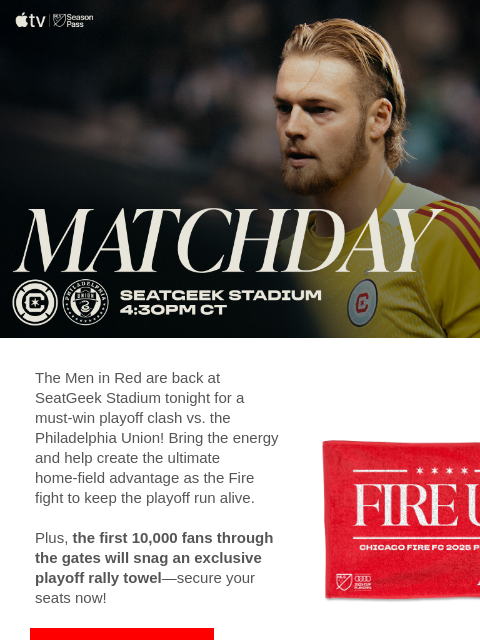 chicagofirefc newsletter: TONIGHT: Chicago Fire vs Philadelphia Union