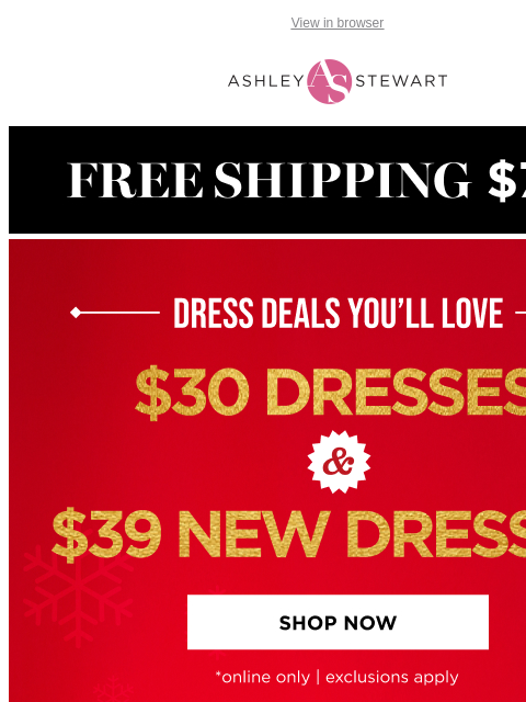 ashleystewart newsletter: Sweater dresses with cool new details? We’re in!