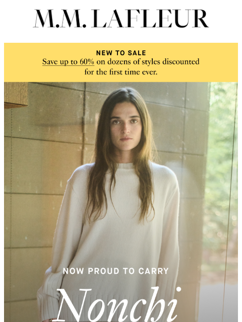 mmlafleur newsletter: NTRODUCING: Nonchi Cashmere