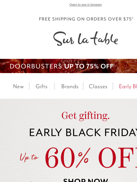 surlatable newsletter: Santa came early—Black Friday starts now! 🎅