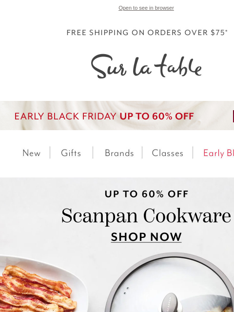 surlatable newsletter: Cookware You’ll Love. Savings You’ll Love More