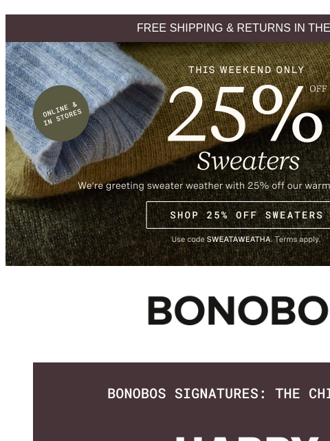bonobos newsletter: Happy Chino-vember!