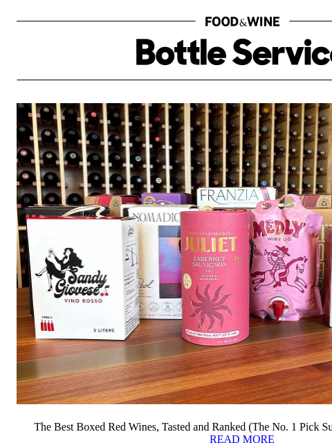 foodandwine newsletter: The No. 1 Boxed Red Wine Surprised Even Our Expert...