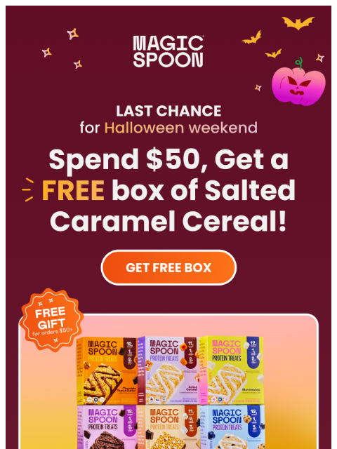 magicspoon newsletter: Boo! Don’t let this FREE BOX ghost you 👻
