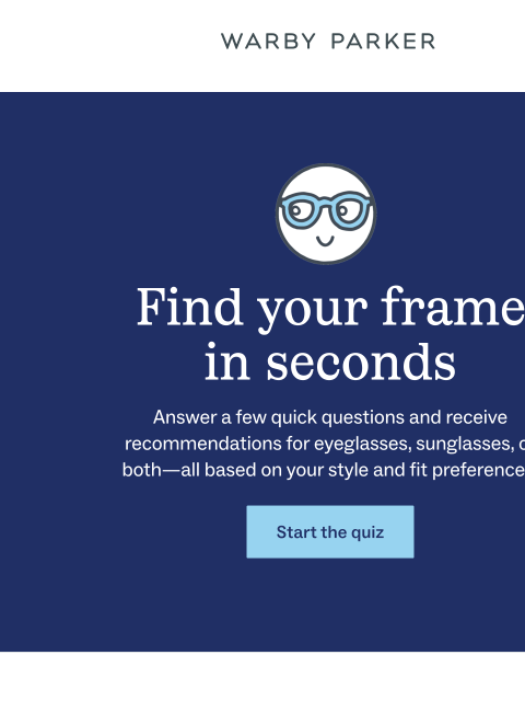 warbyparker newsletter: Meet your new frame