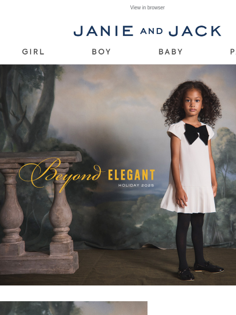 janieandjack newsletter: Black, white and the best bows...