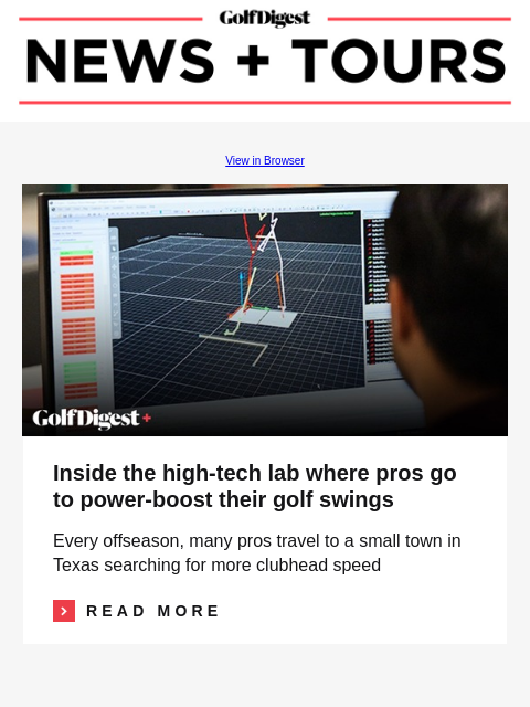 GolfDigest View in Browser Professor Dr. Young-Hoo Kwon Inside the high-tech lab where pros go to power-boost their golf swings Every offseason, many pros travel to a small town in Texas searching for