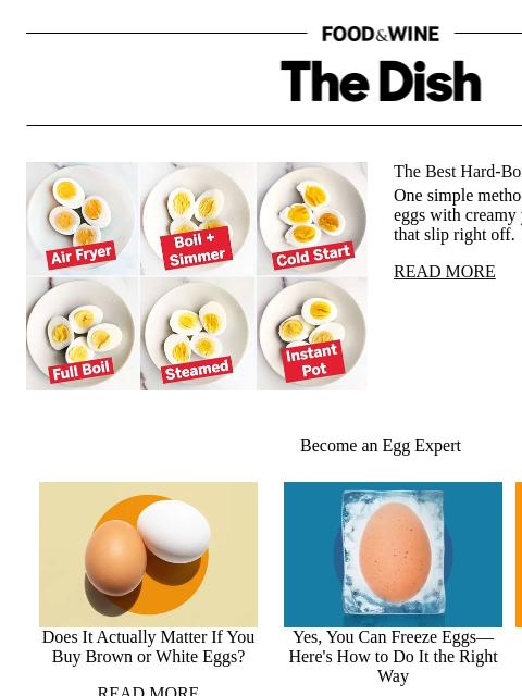 foodandwine newsletter: The Best Hard-Boiled Eggs Aren't Boiled at All