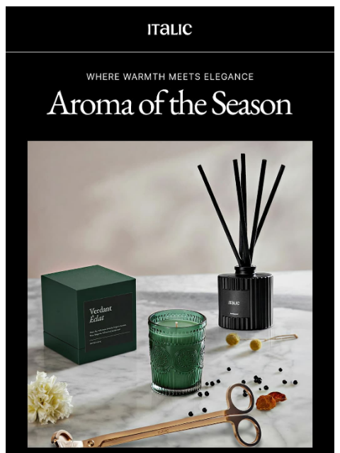 italic newsletter: This smells like the holidays