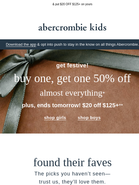 abercrombie newsletter: put these future faves on their radar
