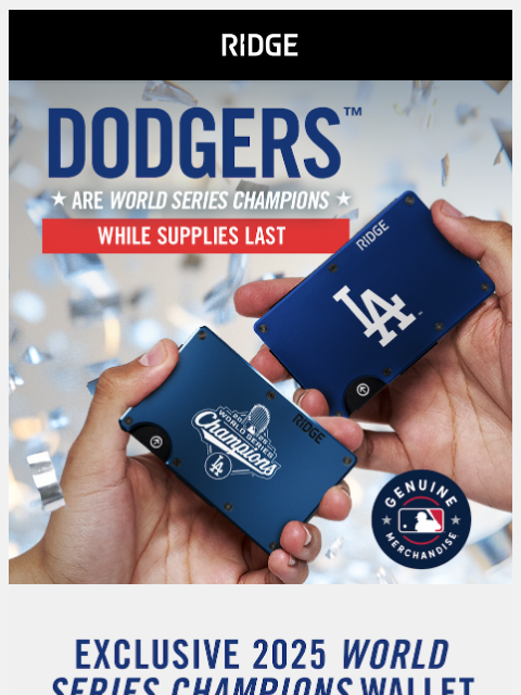 ridge newsletter: Dodgers World Series Wallet | Limited Edition
