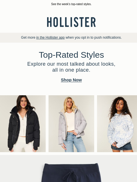 hollisterco newsletter: The 5-star ratings don’t lie.