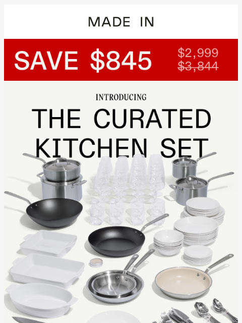 madeincookware newsletter: Save $845 on Our Newest Set 🔥