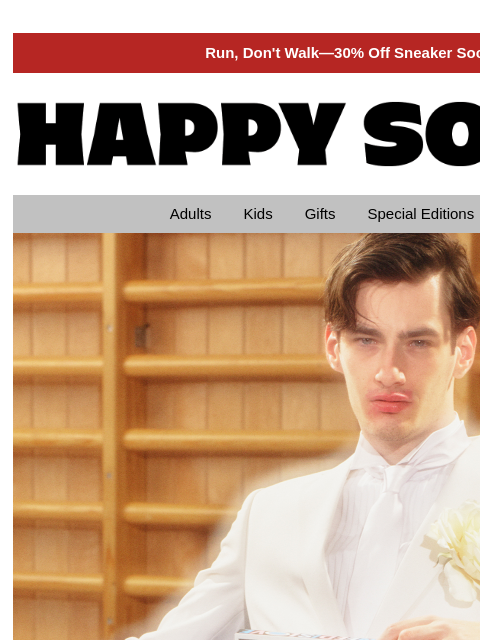 happysocks newsletter: Holiday Gifting—For Him