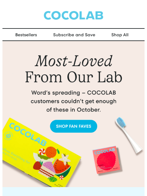 cocolab newsletter: The most-loved products in our lab