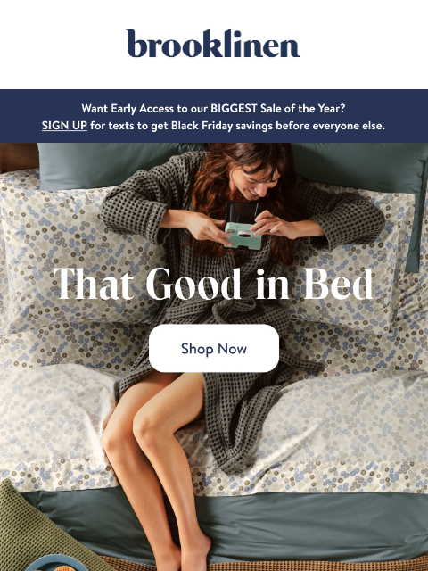 brooklinen newsletter: New Season, New Sheets