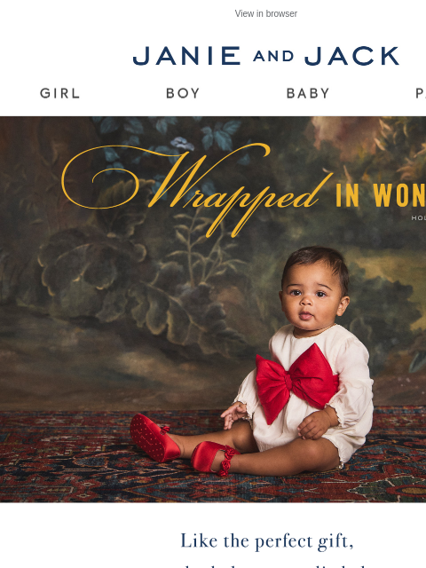 janieandjack newsletter: Now's the bow-ment: 20% off our best bow looks