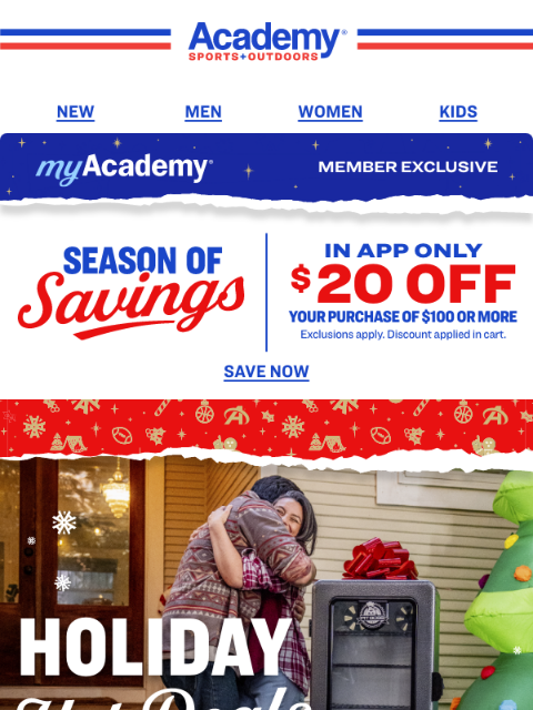 academy newsletter: SAVE NOW: $20 OFF Your $100+ In-App Purchase
