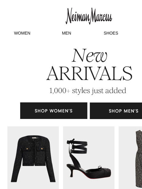 neimanmarcus newsletter: 1,000+ new statement makers & everyday styles