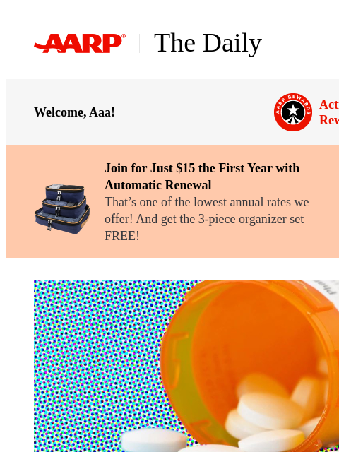aarp newsletter: The Daily — Blood Pressure Pills Recalled Over Saf...