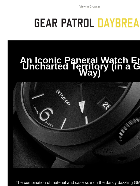 gearpatrol newsletter: Travel Bag of the Year?