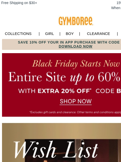 gymboree newsletter: INSIDE: Our Holiday Gift Guide 🎁📝