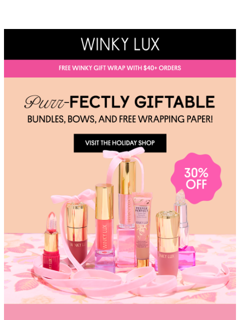 winkylux newsletter: Your Holiday Glow, Wrapped & Ready 🎁