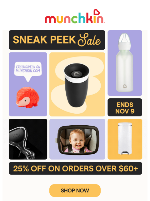 munchkin newsletter: 👀 Black Friday Early Bird: Save 25% NOW