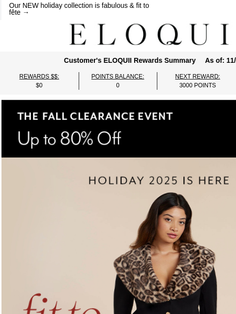 eloquii newsletter: In case of holiday parties...🥂