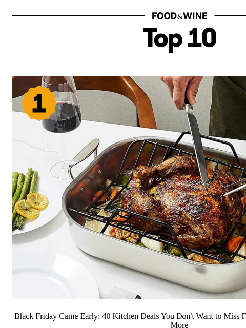 foodandwine newsletter: 40 Early Black Friday Kitchen Deals Worth Grabbing...