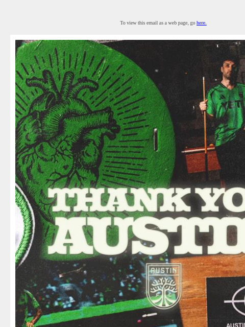 austinfc newsletter: Thank You Austin