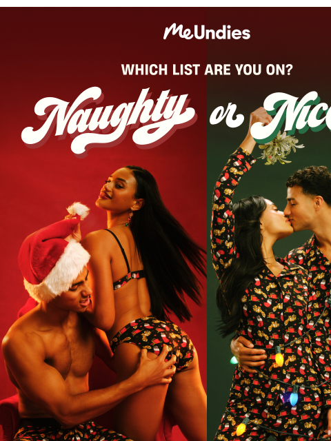 meundies newsletter: Naughty or Nice? 😈😇