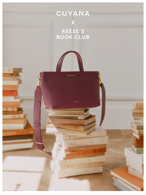 cuyana newsletter: Introducing Cuyana x Reese’s Book Club