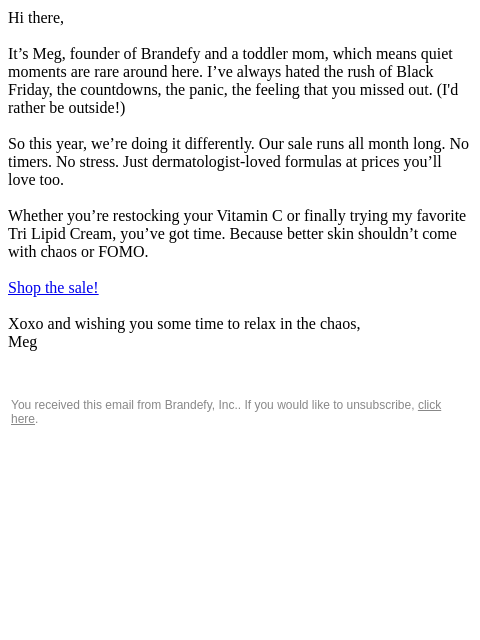 brandefyskin newsletter: Skip the Black Friday chaos 🖤