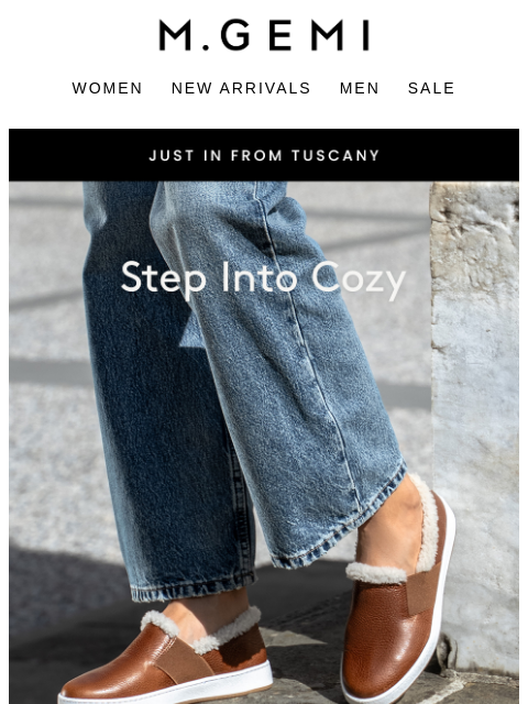 mgemi newsletter: Just In: Our Shearling-Lined Sneaker