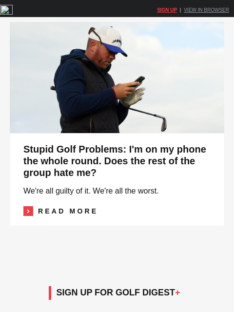 golfdigest newsletter: Stop this disrespectful golf move