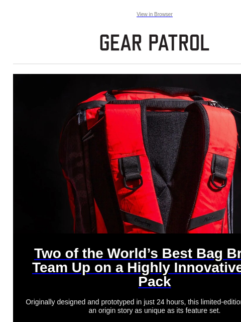 gearpatrol newsletter: Is This Simply the Best EDC Pack Yet?