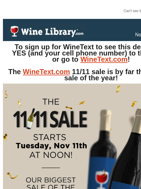 winelibrary newsletter: The biggest wine sale of the year is 8 days away. ...