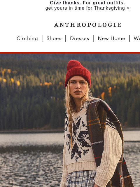 anthropologie newsletter: Layers you'll live in all November.