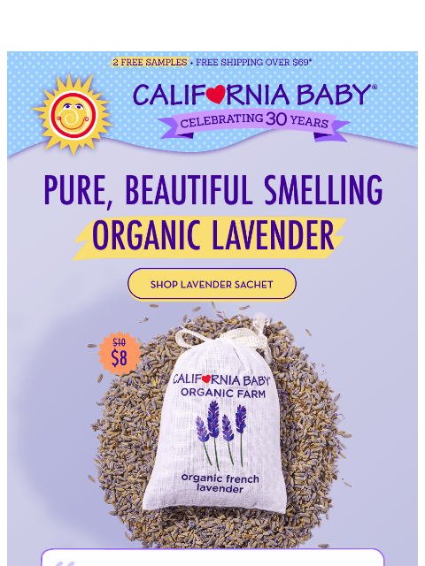 californiababy newsletter: Fan Favorites: Organic Lavender Sachet 💜