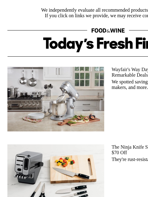 foodandwine newsletter: Whoa! Score $70 Off This 'Super Sharp' Ninja Knife...