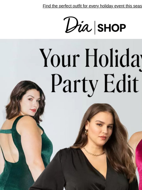 Find the perfect outfit for every holiday event this season Dia & Co Shop Shop the Holiday Party Edit Style freedom through a life well-lived. TOPS DRESSES NEW ARRIVALS SALE Recipient: brands.news.